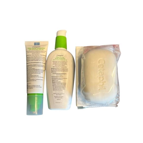 3 Cetaphil daily facial moisturizer am spf 35 spf 50 deep cleansing bar - Picture 2 of 4